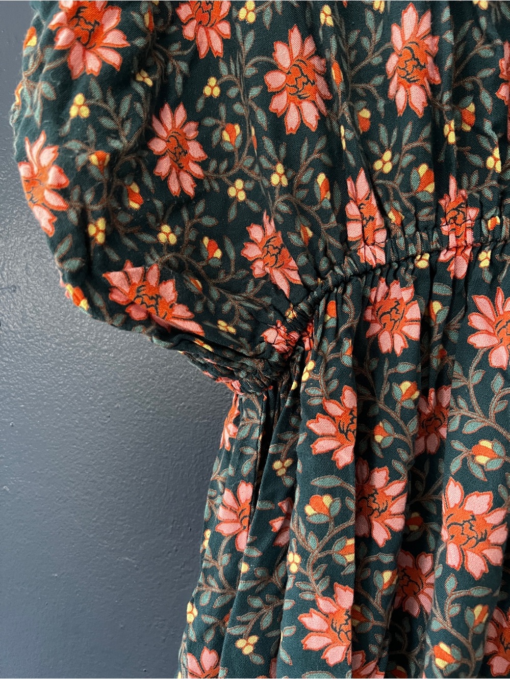 World Market Patterned Maxi Kaftan Dress Floral - Picture 5 of 9